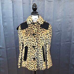 Juicy Couture Animal Print Cape with Black Details